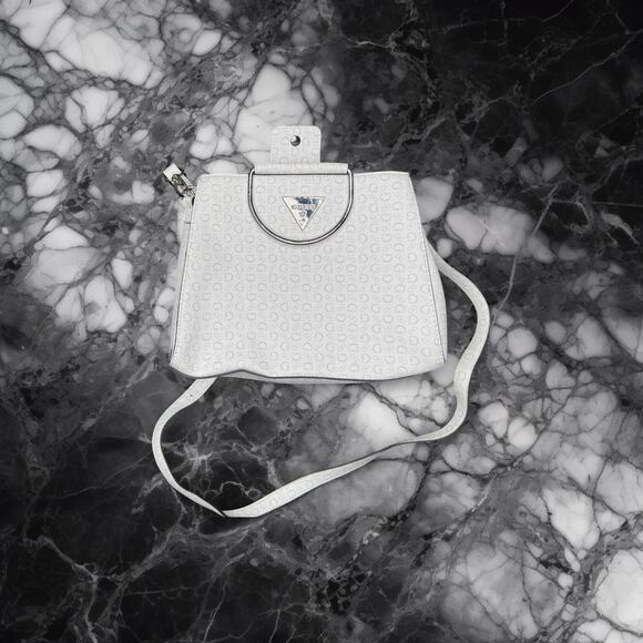 Guess Handbags - Guess Logo Print Satchel Crossbody Bag